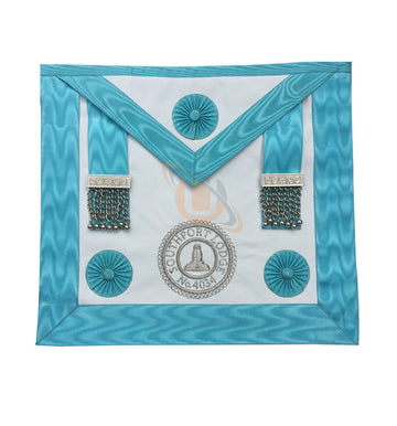 Master Masons Apron with Lodge badge  Unique_Regalia